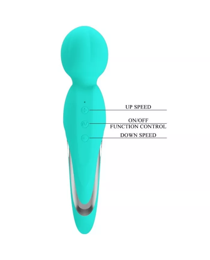 PRETTY LOVE - WALTER VIBRATEUR WAND AQUA VERT PRETTY LOVE - WALTER VIBRATEUR WAND AQUA VERT