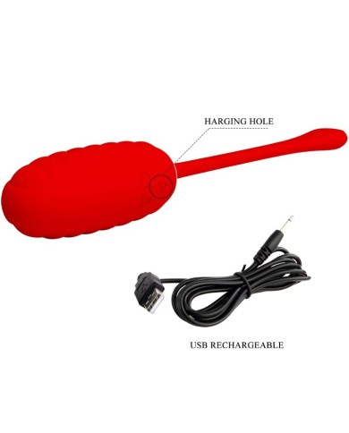 PRETTY LOVE - OEUF VIBRANT RECHARGEABLE KIRK ROUGE