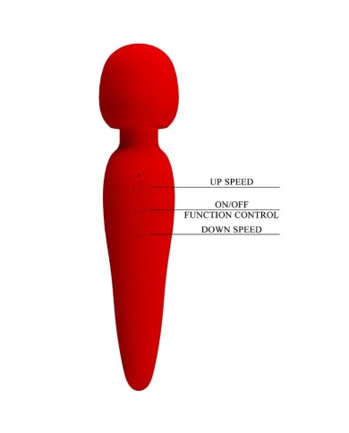 PRETTY LOVE - MASSEUR MEREDITH 12 MODES DE VIBRATION ROUGE