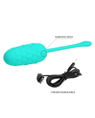 PRETTY LOVE - OEUF VIBRANT TEXTURE MARINE RECHARGEABLE AQUA GREEN
