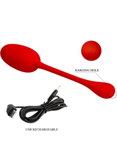 PRETTY LOVE - OEUF VIBRANT RECHARGEABLE KNUCKER ROUGE