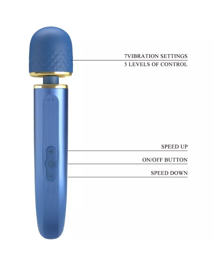 PRETTY LOVE - MASSEUR 7 MODES DE VIBRATION BLEU PRETTY LOVE - MASSEUR 7 MODES DE VIBRATION BLEU