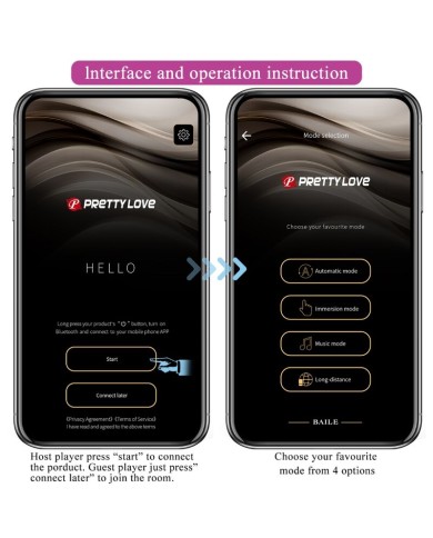 PRETTY LOVE - TÉLÉCOMMANDE CATALINA VIBRATOR APP VIOLET