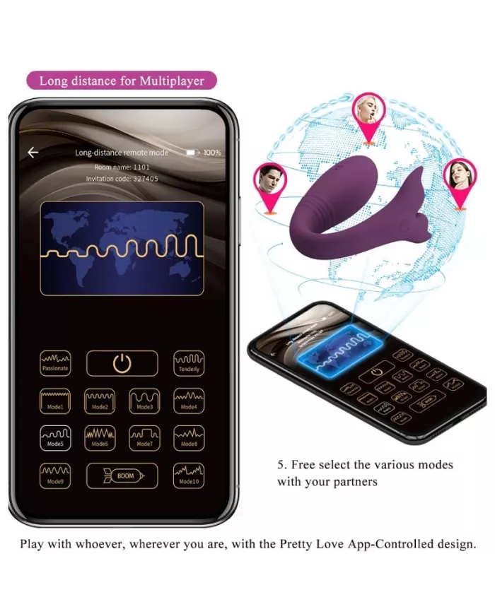 PRETTY LOVE - TÉLÉCOMMANDE JAYLEEN VIBRATOR APP VIOLET PRETTY LOVE - TÉLÉCOMMANDE JAYLEEN VIBRATOR APP VIOLET