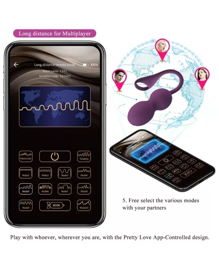 PRETTY LOVE - ELVIRA KEGEL BALLS APP TÉLÉCOMMANDE VIOLET PRETTY LOVE - ELVIRA KEGEL BALLS APP TÉLÉCOMMANDE VIOLET