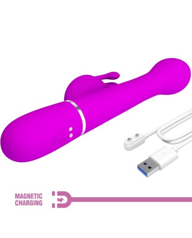 PRETTY LOVE - VIBRATEUR DEJON RABBIT 3 EN 1 MULTIFONCTION VIOLET