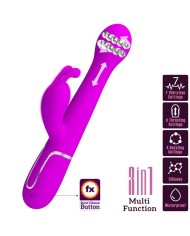 PRETTY LOVE - VIBRATEUR DEJON RABBIT 3 EN 1 MULTIFONCTION VIOLET