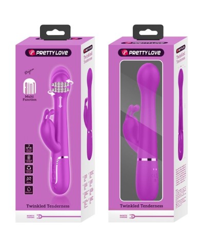 PRETTY LOVE - VIBRATEUR DEJON RABBIT 3 EN 1 MULTIFONCTION VIOLET