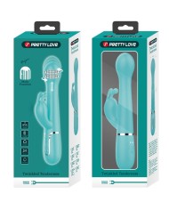 PRETTY LOVE - VIBRATEUR DEJON RABBIT 3 EN 1 MULTIFONCTION VERT AQUA