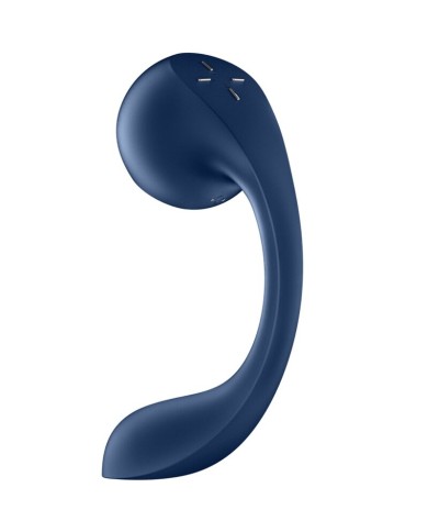 SATISFYER - PRO+ WAVE 4 STIMULATEUR POINT G ET IMPULSION D'AIR APPLICATION GRATUITE BLEU FONCÉ