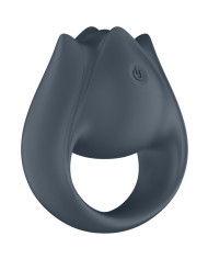 SATISFYER - PERFECT PAIR 2 MULTIVIBRATEUR 2 EN 1 ANNEAU PÉNIS ET STIMULATEUR DE DOIGTS GRIS