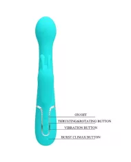 PRETTY LOVE - VIBRATEUR DEJON RABBIT 3 EN 1 MULTIFONCTION VERT AQUA PRETTY LOVE - VIBRATEUR DEJON RABBIT 3 EN 1 MULTIFONCTION VERT AQUA