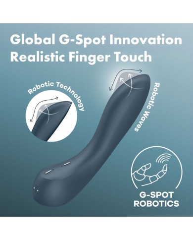 SATISFYER - VIBRATEUR PROGRAMME 12 VIBRATIONS G-SPOT WAVE 4 GRIS FONCÉ