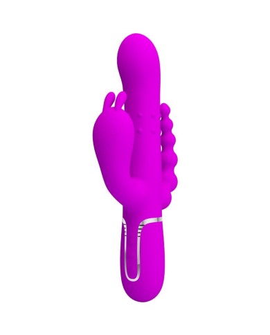 PRETTY LOVE - CAMMY TRIPLE VIBRATEUR MULTIFONCTION 4 EN 1 ROSE