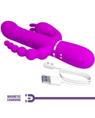 PRETTY LOVE - CAMMY TRIPLE VIBRATEUR MULTIFONCTION 4 EN 1 ROSE