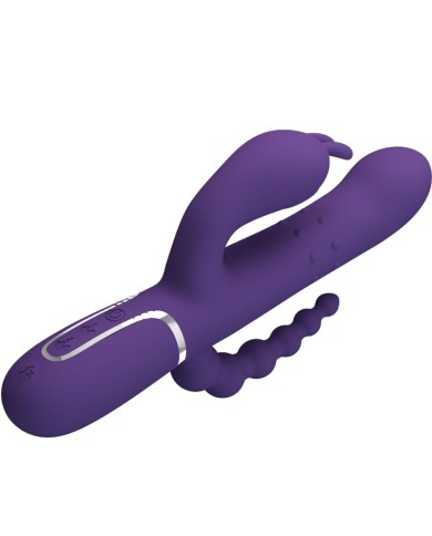 PRETTY LOVE - CAMMY TRIPLE VIBRATEUR MULTIFONCTION 4 EN 1 VIOLET