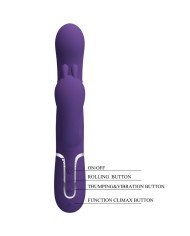 PRETTY LOVE - CAMMY TRIPLE VIBRATEUR MULTIFONCTION 4 EN 1 VIOLET