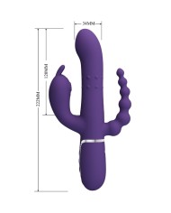 PRETTY LOVE - CAMMY TRIPLE VIBRATEUR MULTIFONCTION 4 EN 1 VIOLET