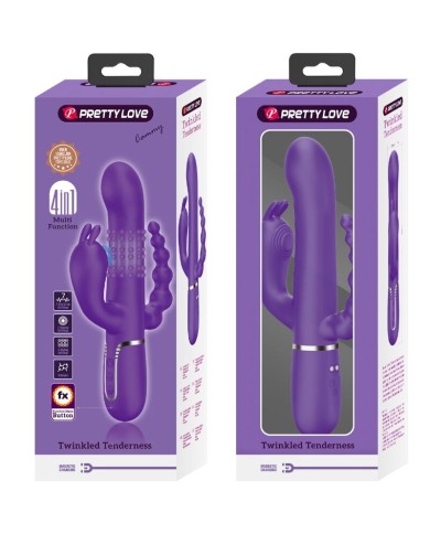 PRETTY LOVE - CAMMY TRIPLE VIBRATEUR MULTIFONCTION 4 EN 1 VIOLET