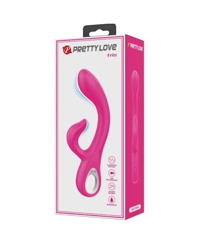 PRETTY LOVE - VIBRATEUR FRITZ RABBIT 12 VIBRATIONS ROSE