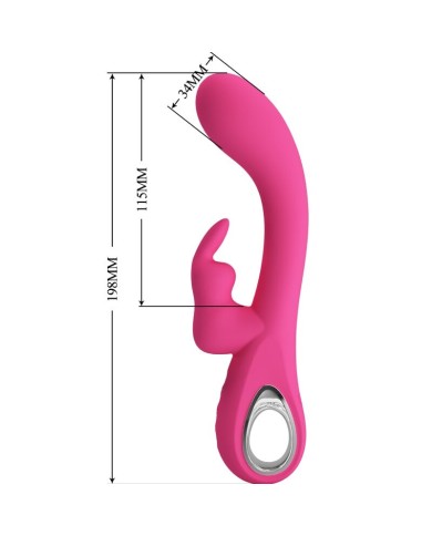 PRETTY LOVE - VIBRATEUR NOVAK RABBIT 12 VIBRATIONS ROSE