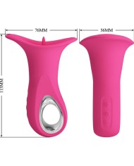 PRETTY LOVE - CLYDE VIBRATEUR ORAL LANGUE VIBRANTE 12 VIBRATIONS ROSE