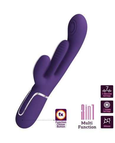 PRETTY LOVE - SHANIA TRIPLE RABBIT VIBRATEUR MULTIFONCTION VIOLET