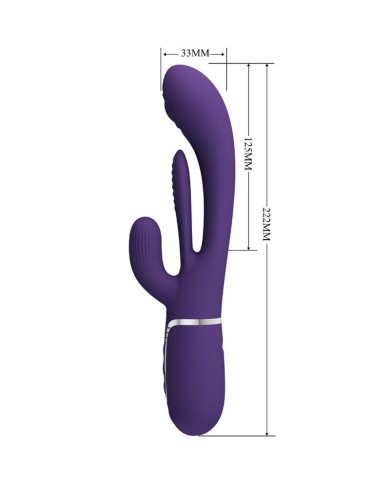 PRETTY LOVE - SHANIA TRIPLE RABBIT VIBRATEUR MULTIFONCTION VIOLET