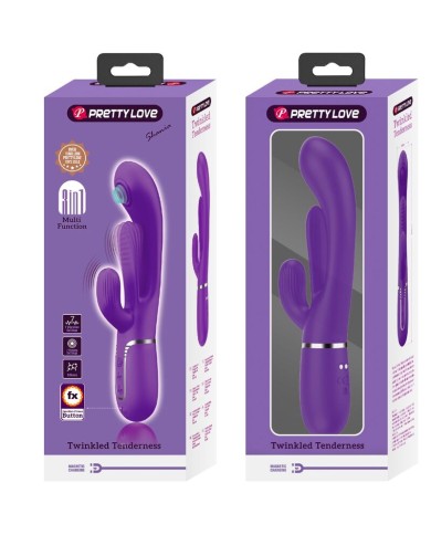 PRETTY LOVE - SHANIA TRIPLE RABBIT VIBRATEUR MULTIFONCTION VIOLET