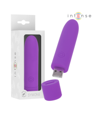 INTENSE - SYMONE BULLET VIBRANT RECHARGEABLE USB 8 VIBRATIONS VIOLET 10 X 2,2 CM