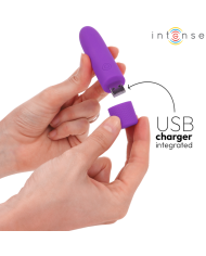 INTENSE - SYMONE BULLET VIBRANT RECHARGEABLE USB 8 VIBRATIONS VIOLET 10 X 2,2 CM