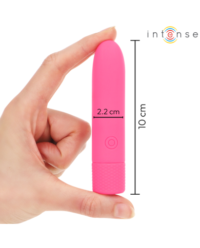 INTENSE - SYMONE BULLET VIBRANT RECHARGEABLE USB 8 VIBRATIONS ROSE 10 X 2,2 CM