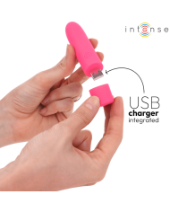 INTENSE - SYMONE BULLET VIBRANT RECHARGEABLE USB 8 VIBRATIONS ROSE 10 X 2,2 CM