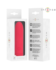 INTENSE - SYMONE BULLET VIBRANT RECHARGEABLE USB 8 VIBRATIONS ROUGE 10 X 2,2 CM
