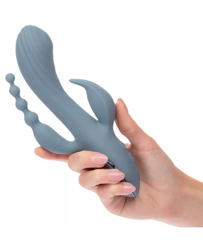 CALEXOTICS - VIBRATEUR TRIPLE ECSTASY GRIS