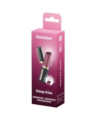 SATISFYER - STIMULATEUR DE CLITORIS DEEP KISS WAVE GRENAT / NOIR