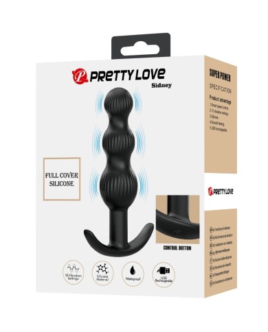 PRETTY LOVE - VIBRATEUR ANAL SIDNEY 10 VIBRATIONS NOIR