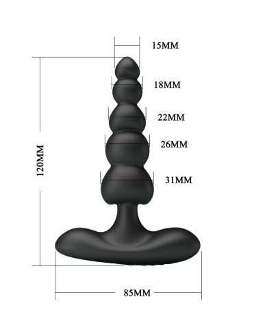PRETTY LOVE - VIBRATEUR ANAL CORBAN 10 VIBRATIONS NOIR