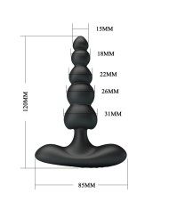 PRETTY LOVE - VIBRATEUR ANAL CORBAN 10 VIBRATIONS NOIR