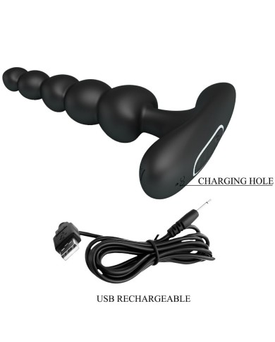 PRETTY LOVE - VIBRATEUR ANAL CORBAN 10 VIBRATIONS NOIR