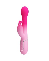PRETTY LOVE - VIBRATEUR LAPIN MULTIFONCTION 3 EN 1 DEJON ROSE