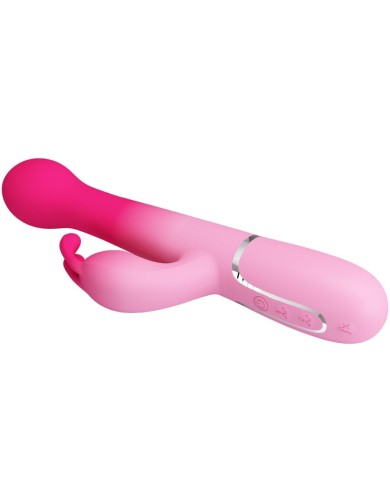 PRETTY LOVE - VIBRATEUR LAPIN MULTIFONCTION 3 EN 1 DEJON ROSE