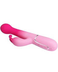 PRETTY LOVE - VIBRATEUR LAPIN MULTIFONCTION 3 EN 1 DEJON ROSE