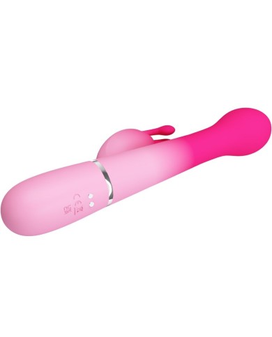 PRETTY LOVE - VIBRATEUR LAPIN MULTIFONCTION 3 EN 1 DEJON ROSE