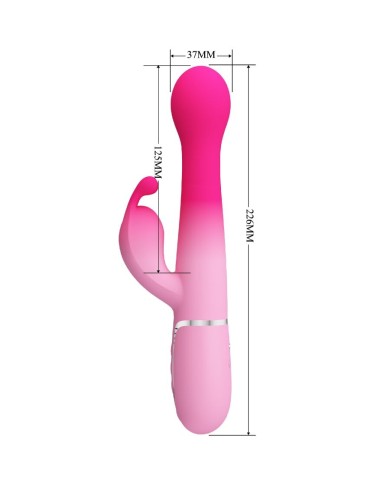 PRETTY LOVE - VIBRATEUR LAPIN MULTIFONCTION 3 EN 1 DEJON ROSE