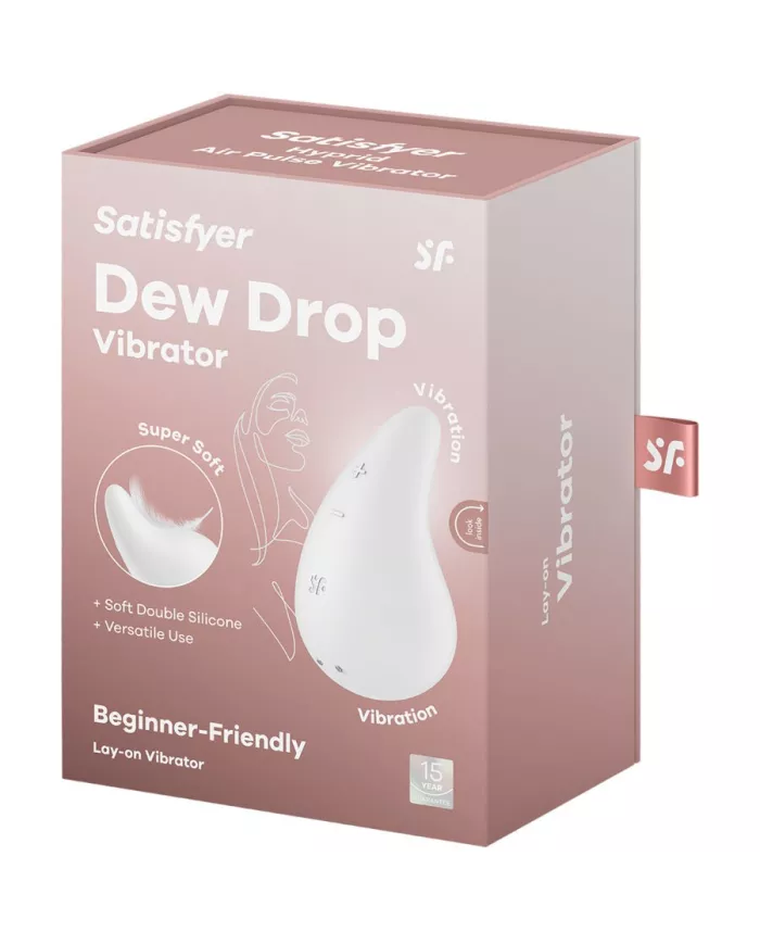SATISFYER - VIBRATEUR DEW DROP LAY-ON BLANC SATISFYER - VIBRATEUR DEW DROP LAY-ON BLANC
