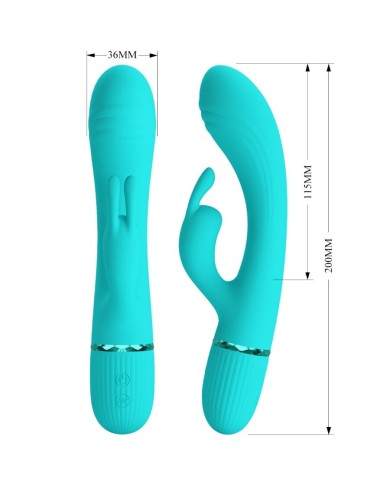 PRETTY LOVE - VIBRATEUR SCOCCO LAPIN TURQUOISE