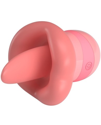 PRETTY LOVE - STIMULATEUR DE CLITORIS KYLEE TONGUE 10 VIBRATIONS ROSE NUDE