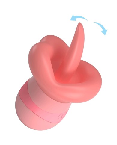 PRETTY LOVE - STIMULATEUR DE CLITORIS KYLEE TONGUE 10 VIBRATIONS ROSE NUDE