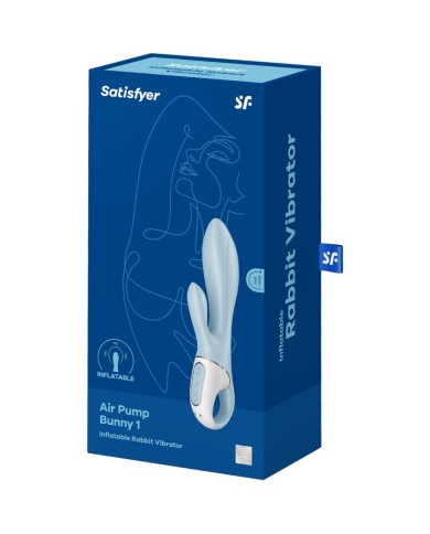 SATISFYER - AIR PUMP BUNNY 1 VIBRATEUR GONFLABLE LAPIN BLEU
